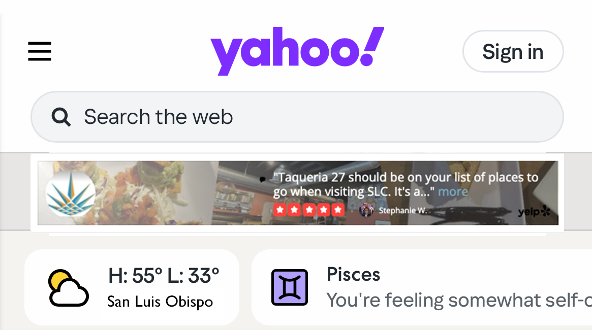 iPhone Mobile Display Taqueria 27 Yelp